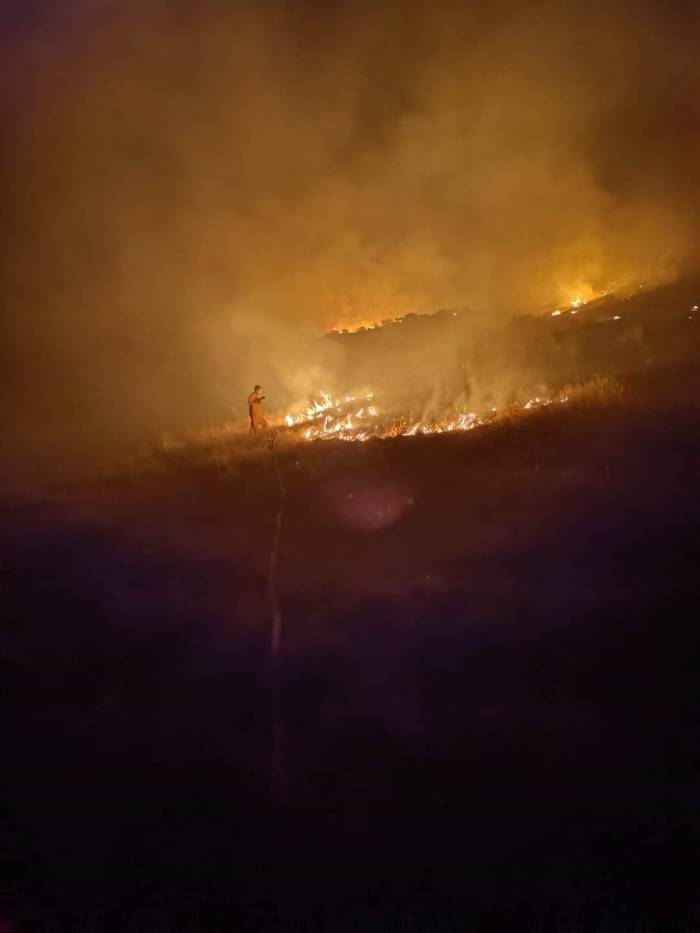 Arazi Yangını Zamanında Müdahaleyle Ormanlık Alan Sıçramadan Söndürüldü