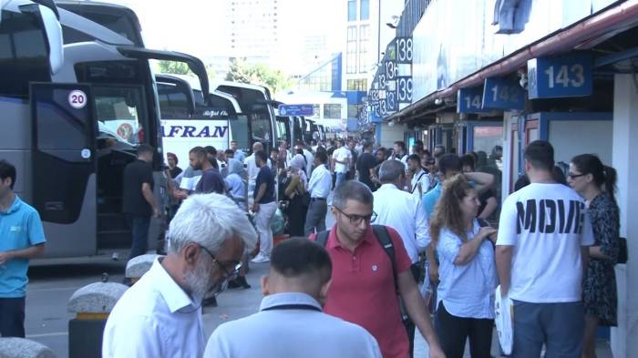 15 Temmuz Demokrasi Otogarı’nda Bayram Dönüşü Yoğunluğu