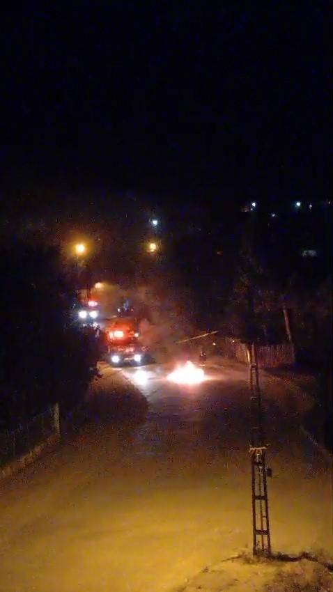 Husumetlisinin Motosikletini Yaktı