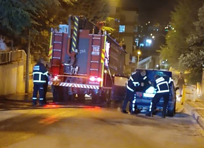 Bozüyük’te Seyir Halindeki Araç Yandı