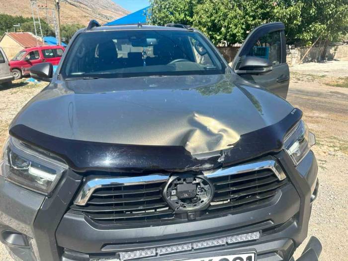 Tunceli’de Ağaç, Seyir Halindeki Aracın Üzerine Devrildi