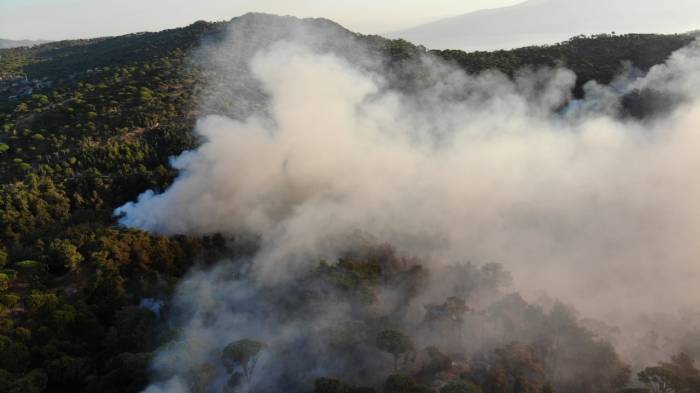Bozdoğan Yangını Günün İlk Işıklarıyla Böyle Görüntülendi