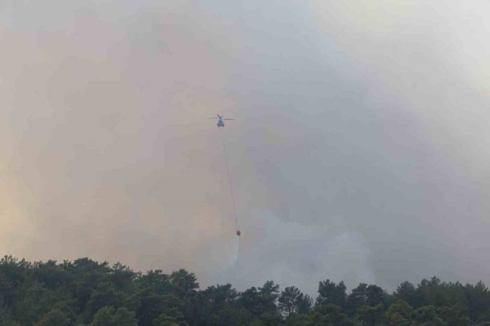 Yangına 9 Helikopter, 6 Uçak Müdahale Ediyor