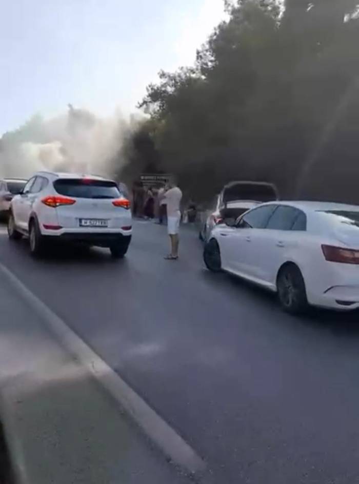 Seyir Halindeki Aracın Motoru Alev Alev Yandı