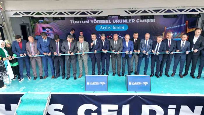 Büyükşehir Tortum’da Yöresel Ürünler Çarşısı Açtı