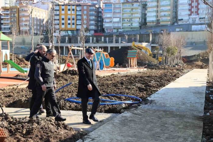 Giresun Millet Bahçesi Projesi İnşaatı Sürüyor