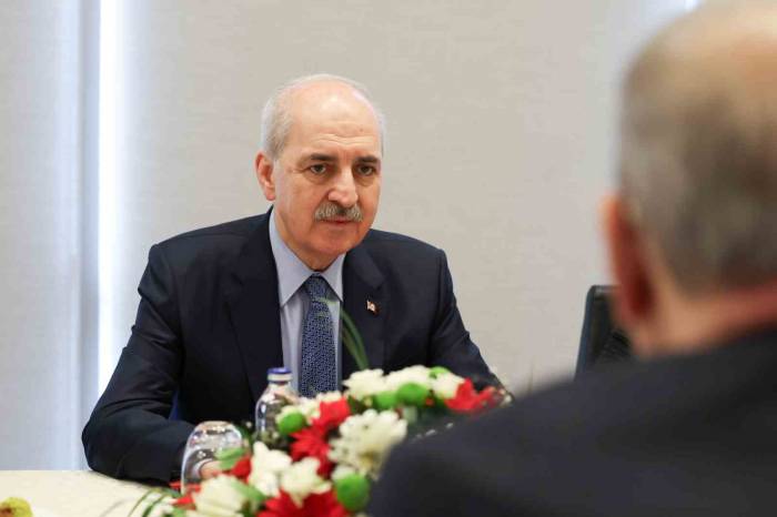 Tbmm Başkanı Kurtulmuş, İstanbul’da Filistin Ulusal Konseyi Başkanı Fattouh İle Görüştü