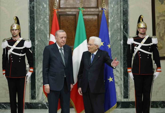 Cumhurbaşkanı Erdoğan, İtalya Cumhurbaşkanı Mattarella İle Görüştü