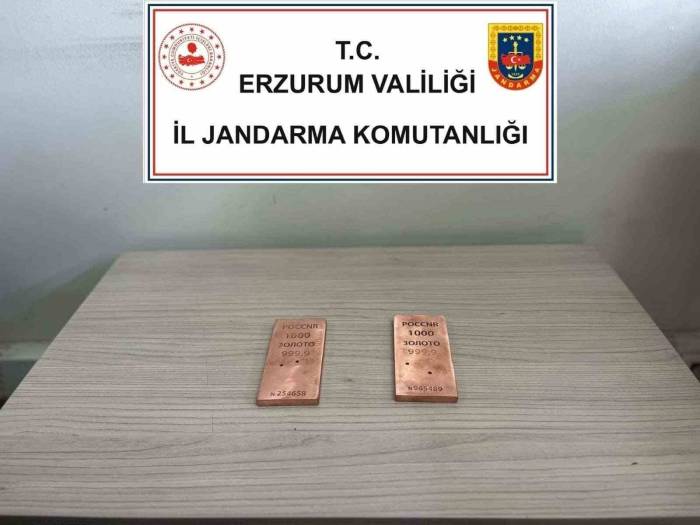 Jandarma Erzurum’da 2 Kilo Sahte Külçe Altın Ele Geçirdi