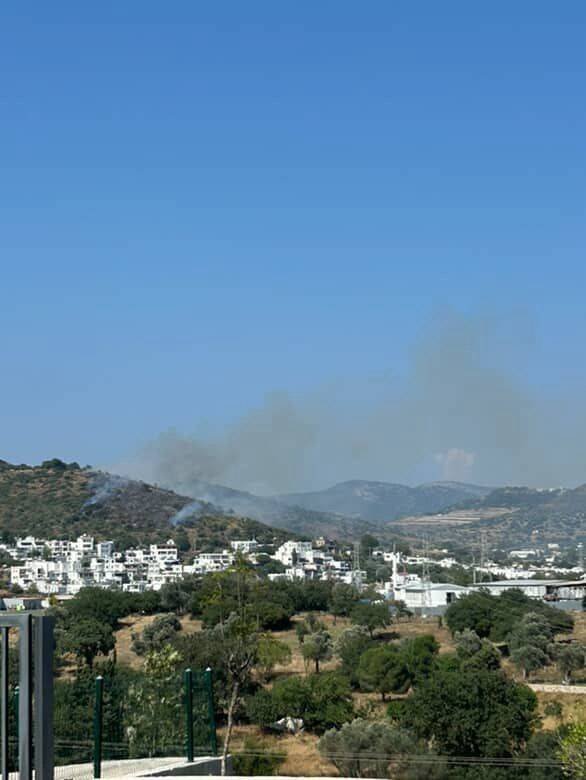 Bodrum’da Makilik Alanda Yangın Çıktı