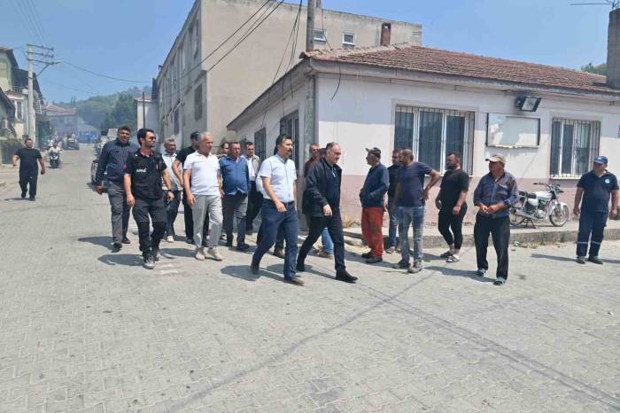 Vali Özkan Yangın Bölgesinde İncelemelerde Bulundu