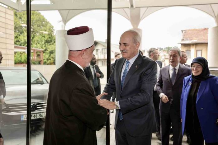 Tbmm Başkanı Kurtulmuş, Bosna Hersek İslam Birliği Başkanı Kavazoviç İle Bir Araya Geldi