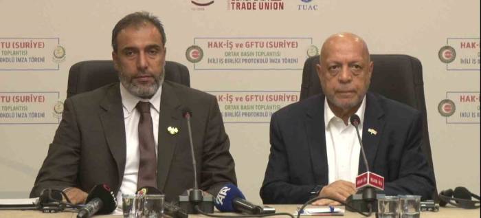 Hak-iş İle Suriye İşçi Sendikaları Federasyonu Arasında İş Birliği Protokolü İmzalandı