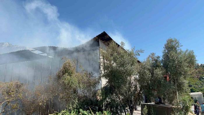 Alanya’da Mobilya Atölyesinde Yangın