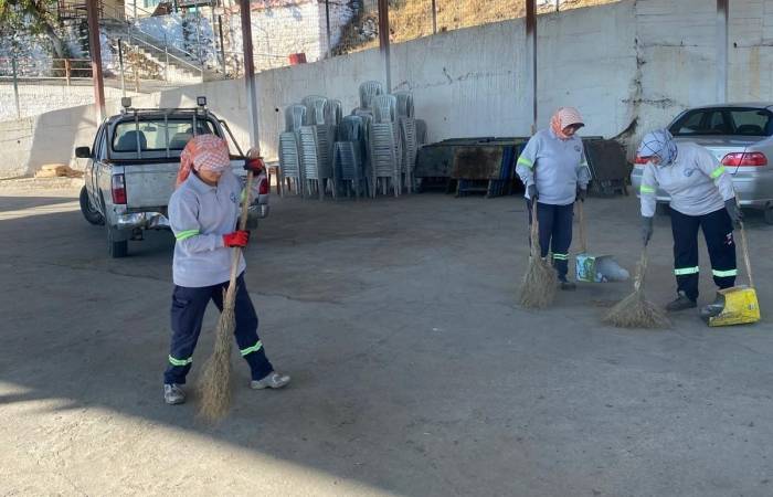 Bozdoğan Belediyesi Ekiplerinden Cemiyet Sonrası Temizlik Mesaisi