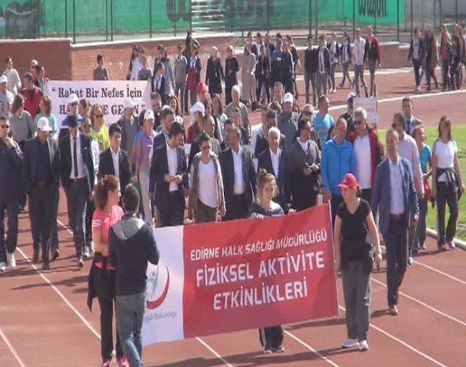 Dünya Yürüyüş Günü’ne Bir Destek De Edirne’den