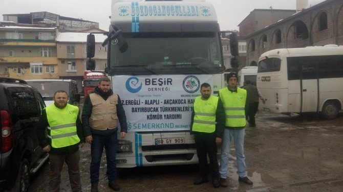 Alaplı’dan Bayırbucak Türkmenlerine Kömür Yardımı