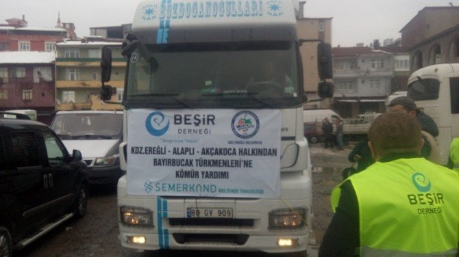 Alaplı’dan Bayırbucak Türkmenlerine Kömür Yardımı