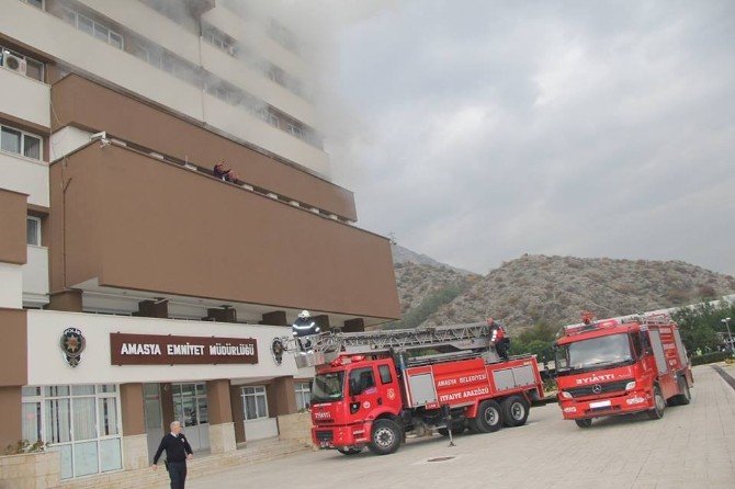 Amasya Emniyet Müdürlüğü’nde Yangın Tatbikatı