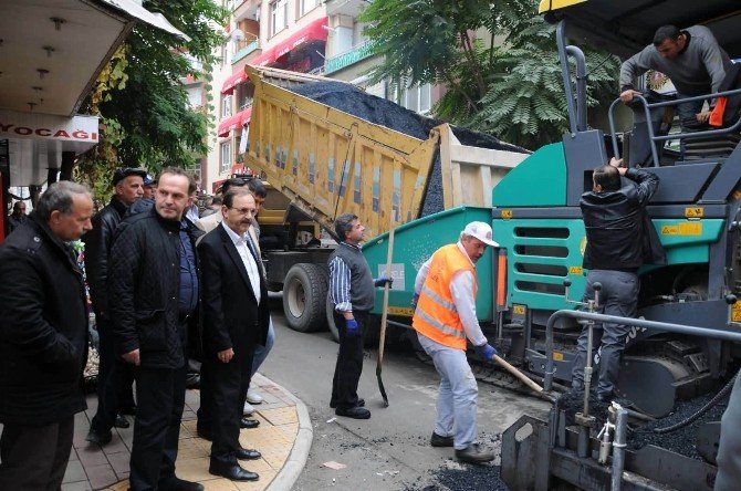 Bafra Belediyesi’nden Yol-kaldırım Çalışması