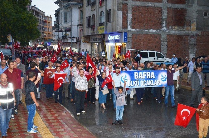 Bafra’da Şehitler İçin Yürüdüler