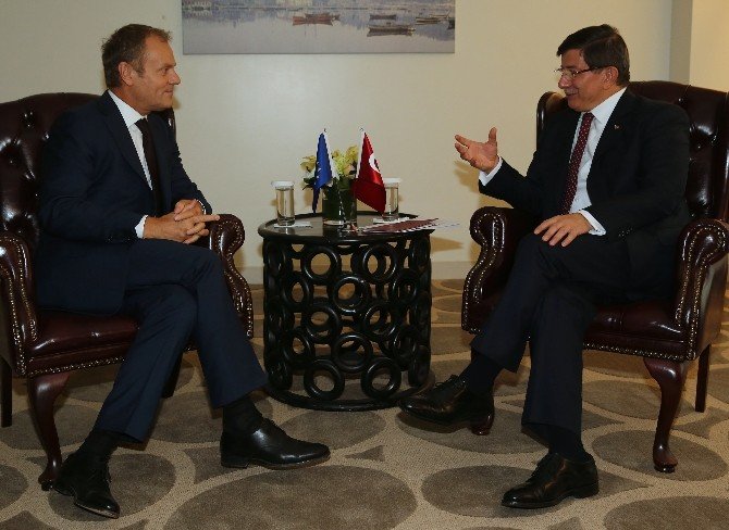 Davutoğlu, Ab Konseyi Başkanı Tusk’la Görüştü