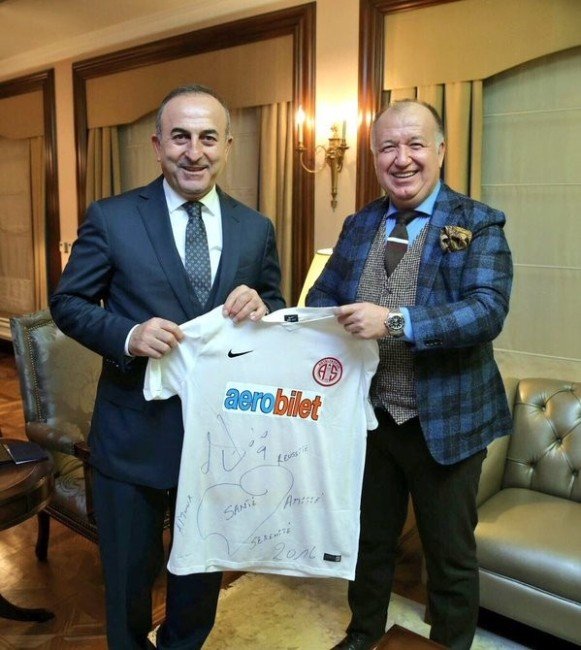 Çavuşoğlu, Antalyapsor Başkanı Gencer’i Ağırladı