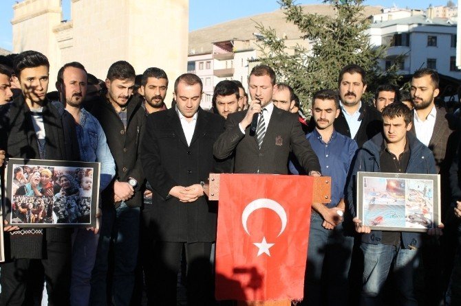 Bayburt Ülkü Ocakları Türkmen Dağı’nda Yaşanan Katliamı Protesto Etti