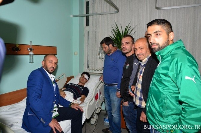 Yaralanan Eskişehirspor Taraftarına Bursaspor’lu Yöneticiden Ziyaret