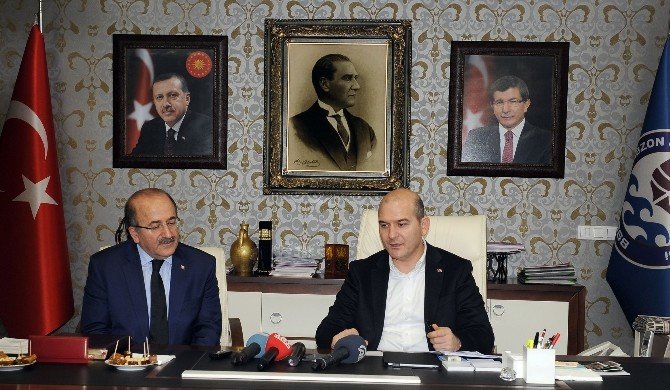 Bakan Soylu’dan, Başkan Gümrükçüoğlu’na Ziyaret