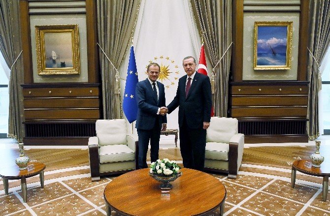 Cumhurbaşkanı Erdoğan, Ab Konseyi Başkanı Tusk’u Kabul Etti