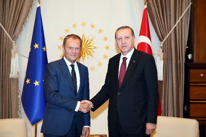 Cumhurbaşkanı Erdoğan, Ab Konseyi Başkanı Tusk’u Kabul Etti
