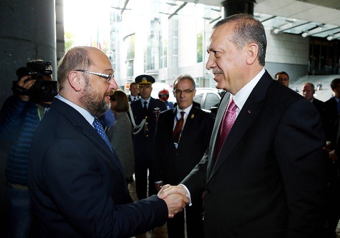 Erdoğan Avrupa Parlamentosu Başkanı Schulz’la Görüştü