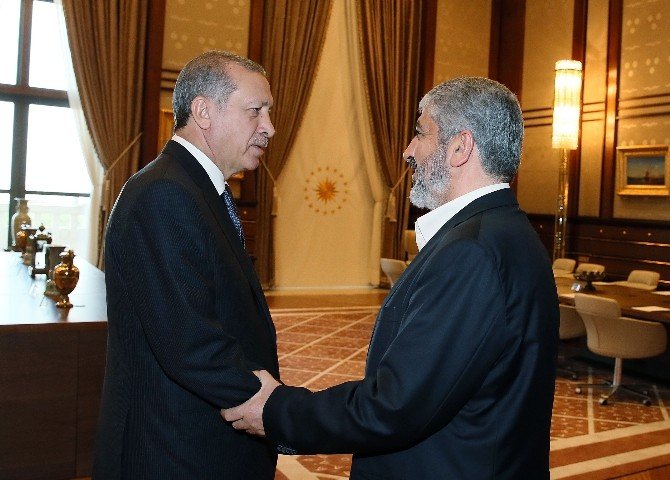 Cumhurbaşkanı Erdoğan, Hamas Siyasi Büro Şefi Meşal’i Kabul Etti