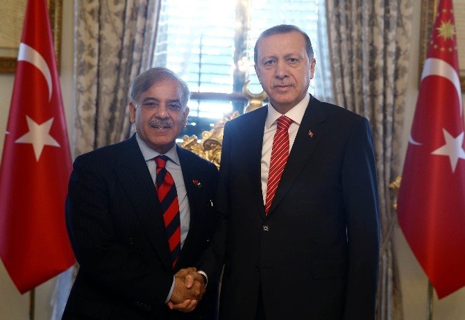 Erdoğan, Pakistan Pencap Eyaleti Başbakanı Şahbaz Şerif’i Kabul Etti