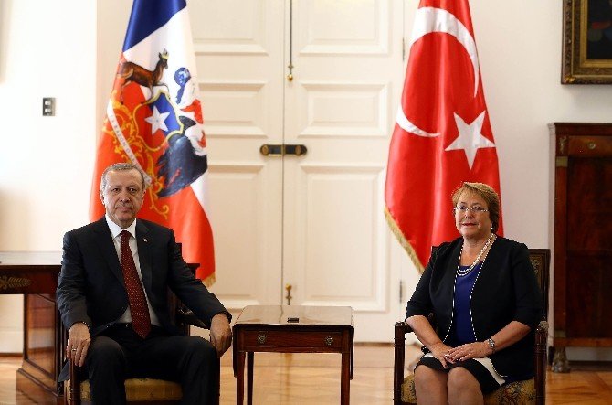 Cumhurbaşkanı Erdoğan Şili Devlet Başkanı Bachelet’le Görüştü