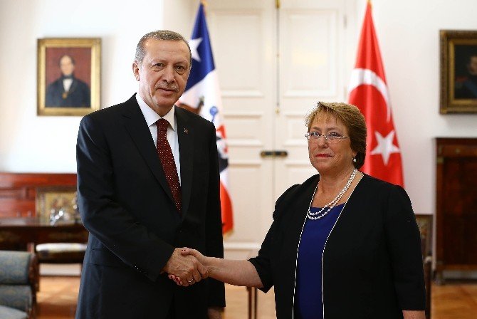 Cumhurbaşkanı Erdoğan Şili Devlet Başkanı Bachelet’le Görüştü
