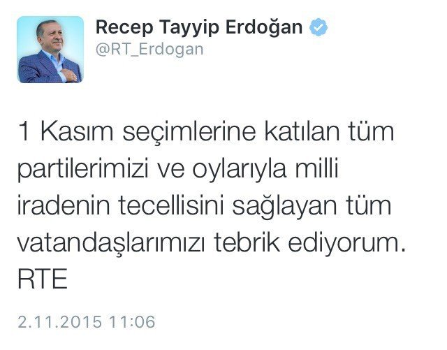Cumhurbaşkanı Erdoğan’dan Başbakan Davutoğlu’na Tebrik Tweeti