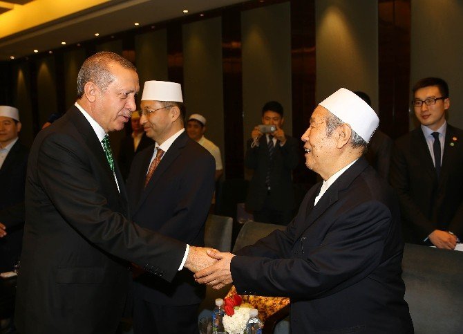 Erdoğan Çin İslam Cemiyeti Temsilcilerini Kabul Etti