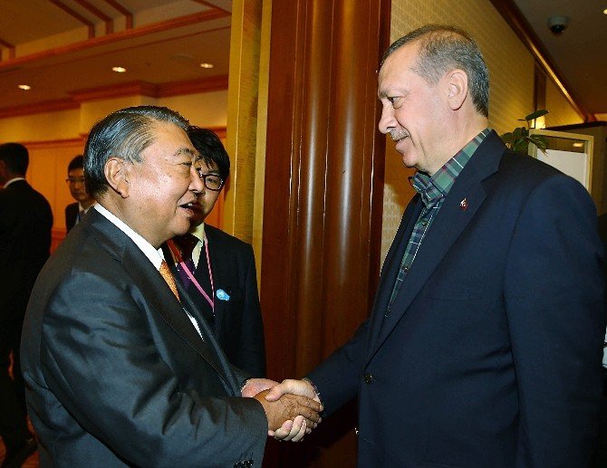 Erdoğan, Japonya Temsilciler Meclisi Başkanı Oshima’yla Bir Araya Geldi
