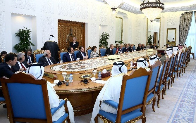 Erdoğan Ve Katar Emiri Heyetlerarası Görüşmeye Başkanlık Etti