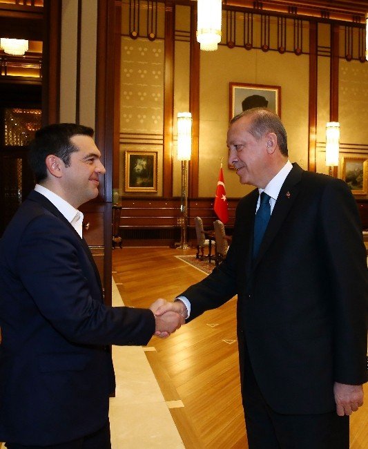 Cumhurbaşkanı Erdoğan, Yunanistan Başbakanı Çipras’ı Kabul Etti