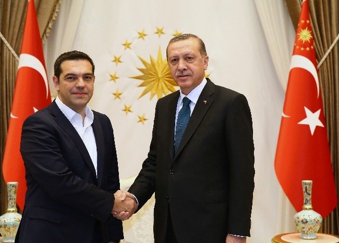 Cumhurbaşkanı Erdoğan, Yunanistan Başbakanı Çipras’ı Kabul Etti