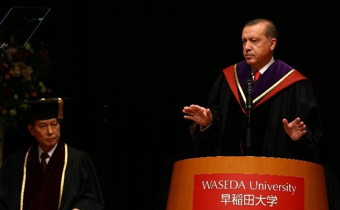 Cumhurbaşkanı Erdoğan’a Tokyo’da Fahri Doktora Unvanı Verildi