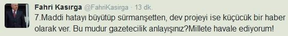 Fahri Kasırga’dan "Sen Misin Yol Vermeyen" Açıklaması