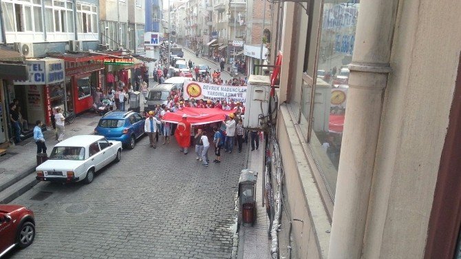 Devrekli Madencilerden Teröre Tepki Yürüyüşü