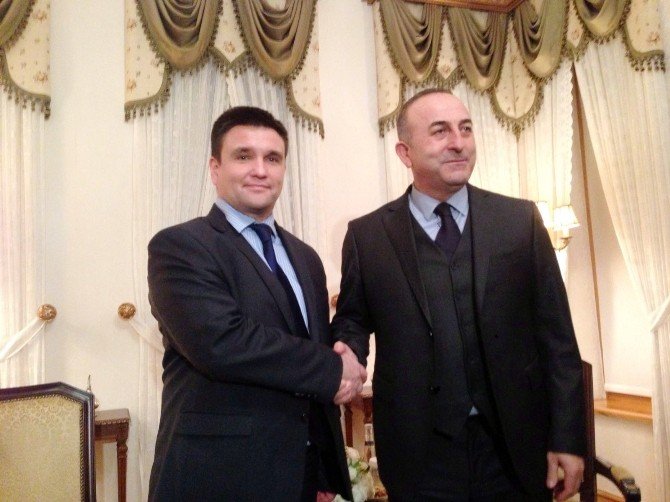 Bakan Çavuşoğlu Ukraynalı Mevkidaşı Klimkin İle Bir Araya Geldi