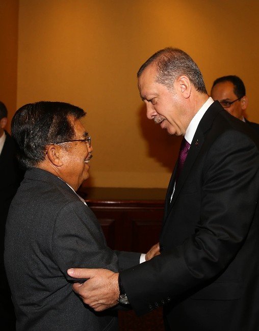 Erdoğan, Endonezya Cumhurbaşkanı Yardımcısı Kalla’yı Kabul Etti