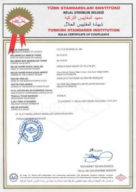 Bölgede İlk Helal Gıda Sertifikasını Nergis Aldı