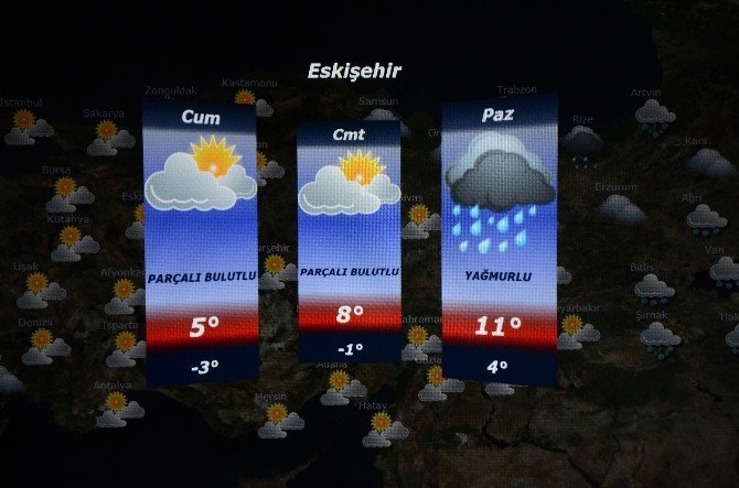 Eskişehir Bölgede Pazar Gecesine Kadar Kar Beklenmiyor
